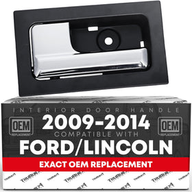 T1A driver handle front view showing chrome lever and textured black housing for OEM look