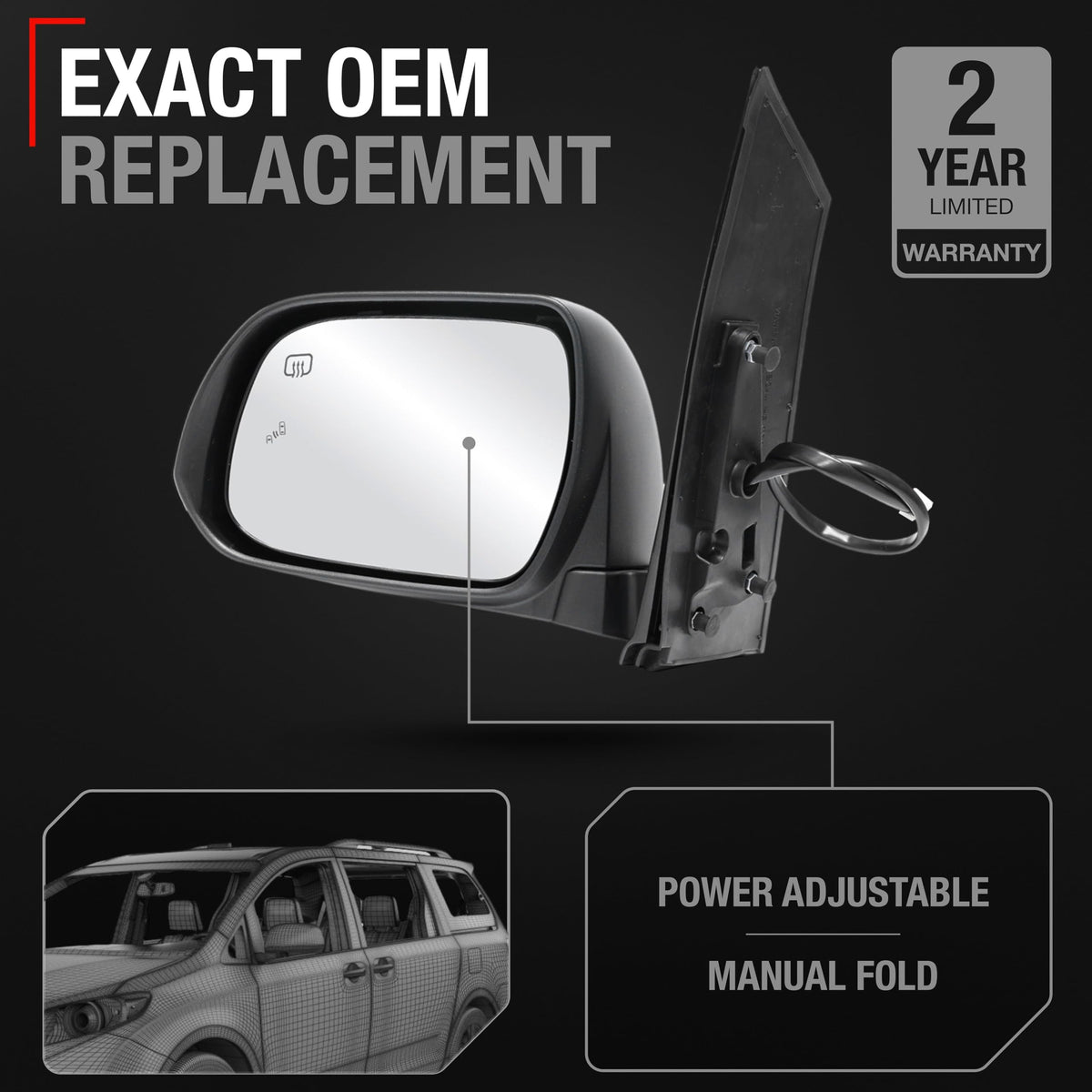 T1A close-up of flat heated glass delivering clear visibility benefit