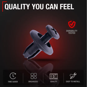 T1A installed fender liner clip on Toyota Tundra, prevents panel movement and noise