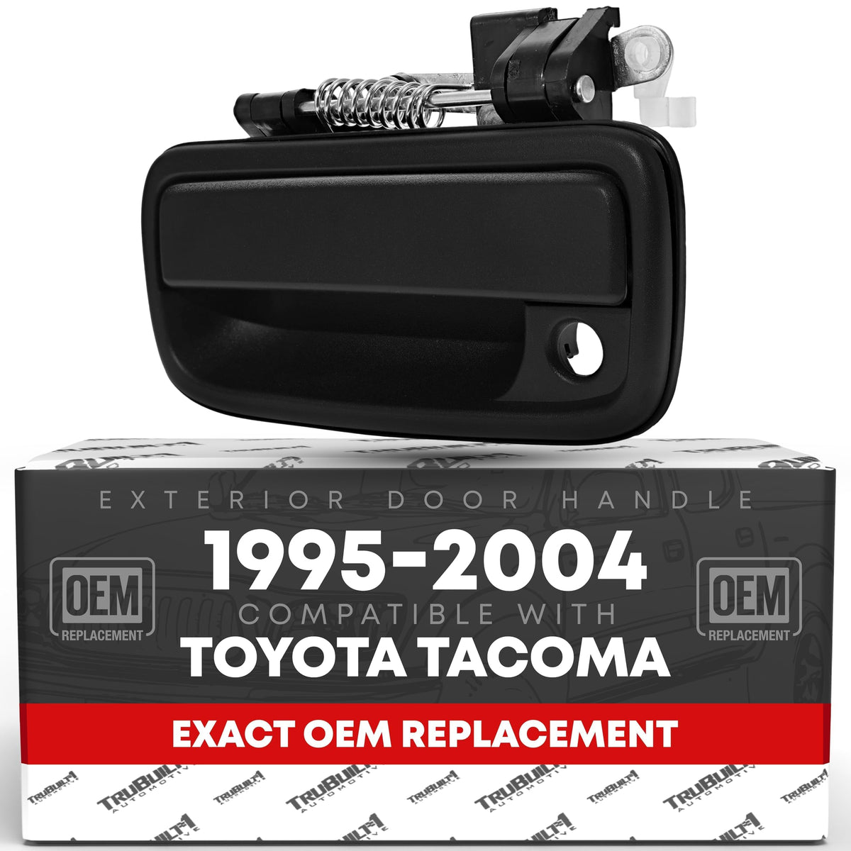T1A front driver door handle front view shows clean OEM fit and finish