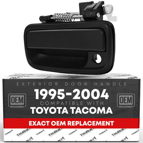 T1A front driver door handle front view shows clean OEM fit and finish
