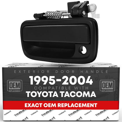 T1A front driver door handle front view shows clean OEM fit and finish