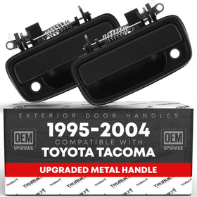 T1A textured black front door handles shown in packaging for easy replacement benefit