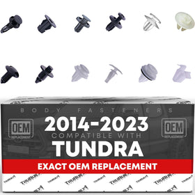T1A front packaging showing 120-piece fastener kit for Toyota Tundra, ensures correct parts