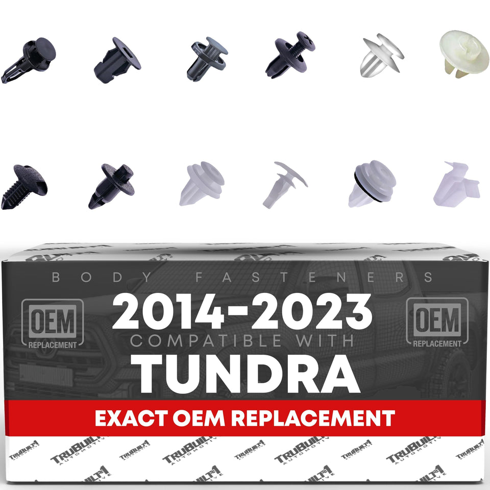 T1A front packaging showing 120-piece fastener kit for Toyota Tundra, ensures correct parts