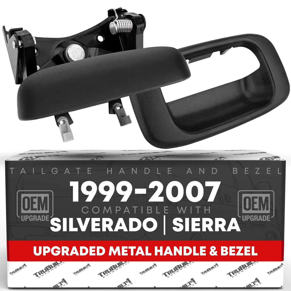 T1A front view handle assembly showing clean OEM fit and restored function
