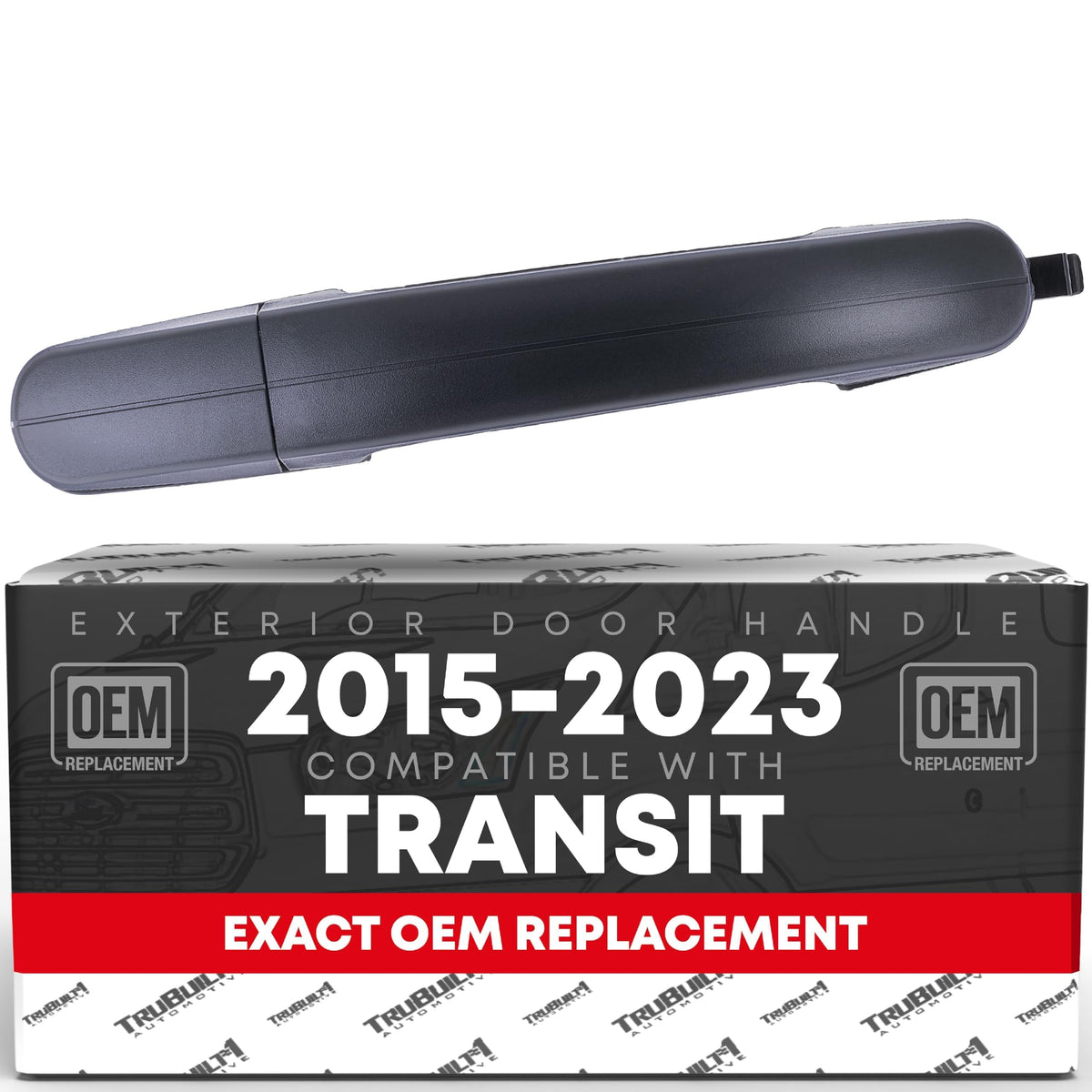 T1A textured black exterior handle front view showing clean OEM-style finish and reliable fit