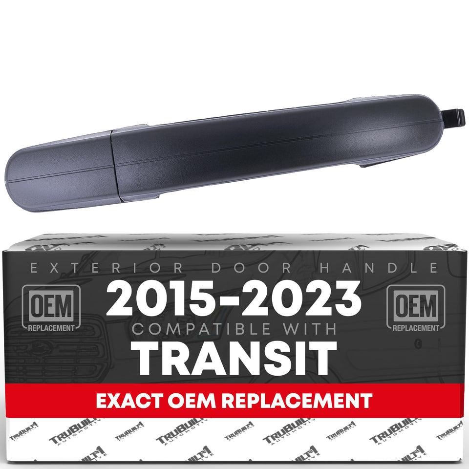 T1A textured black exterior handle front view showing clean OEM-style finish and reliable fit