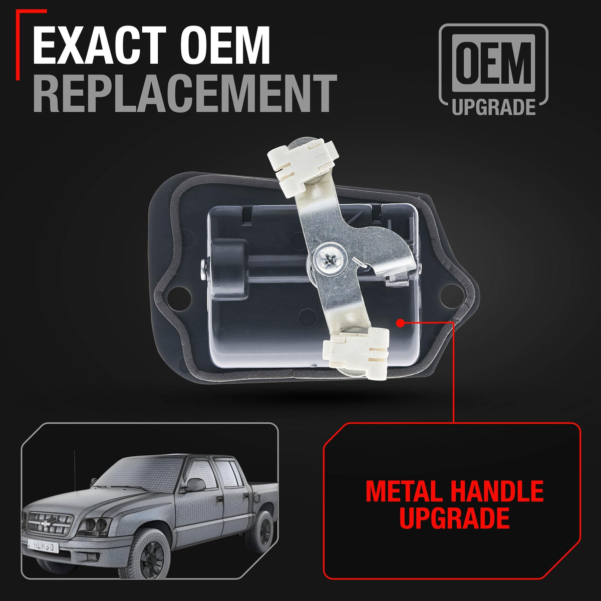 T1A handle installed in truck door demonstrating proper alignment and operation