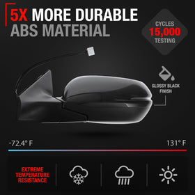 T1A heated glass detail demonstrating fast defogging benefit