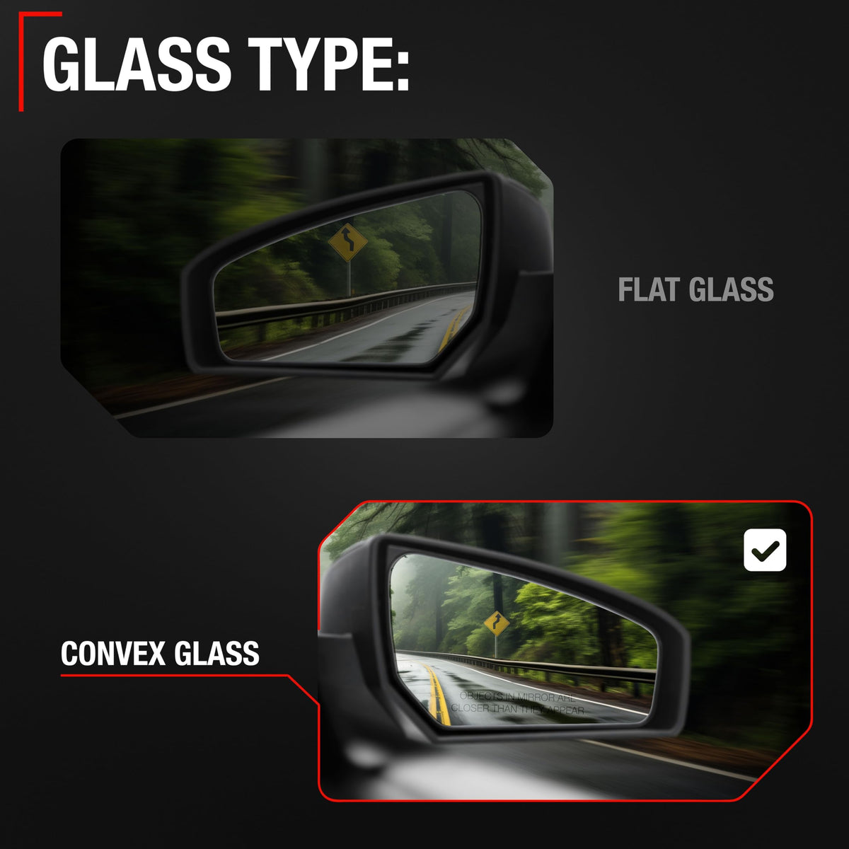 T1A mirror beside tools showing DIY installation ease and time savings