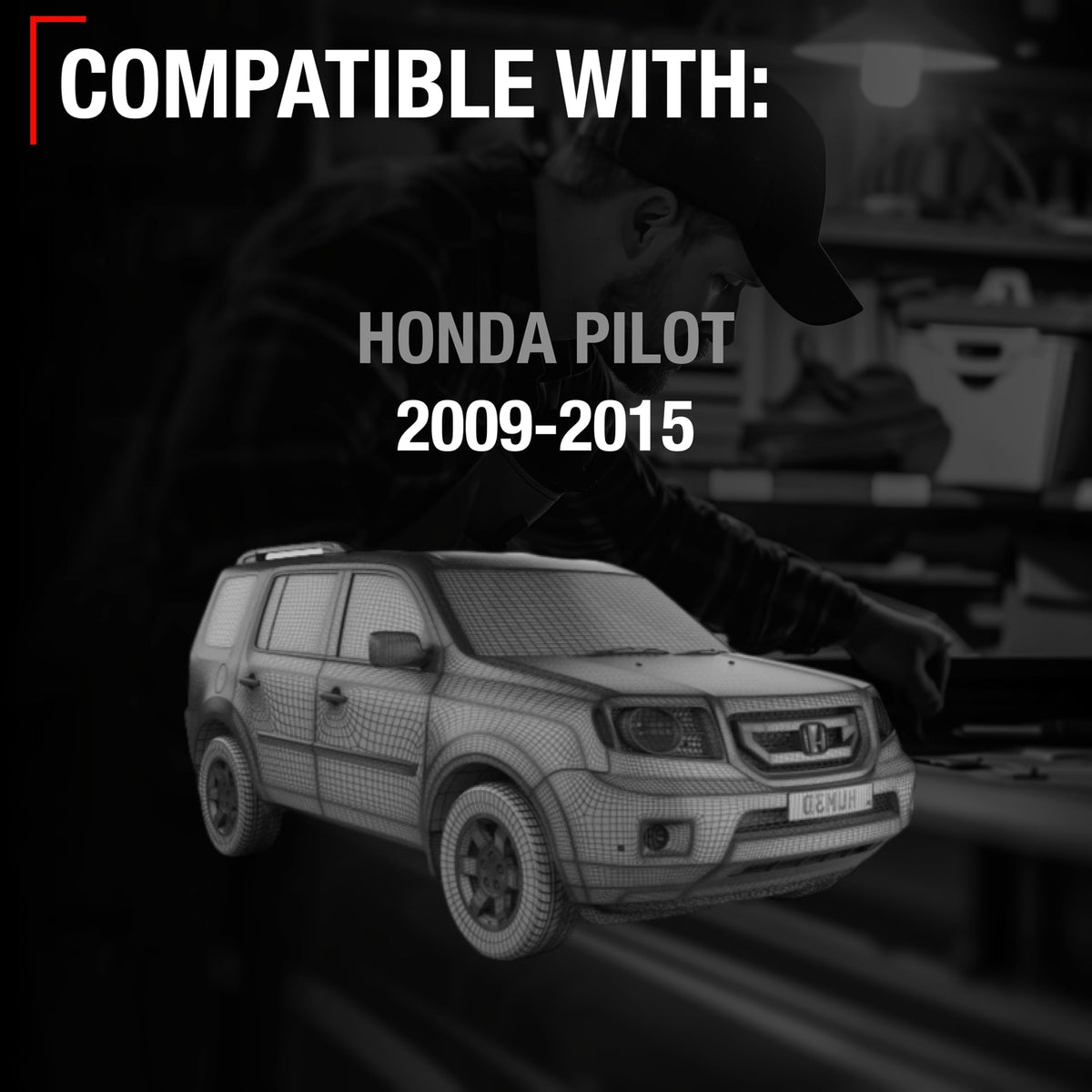 T1A mirror mounted on Honda Pilot showing restored exterior appearance benefit