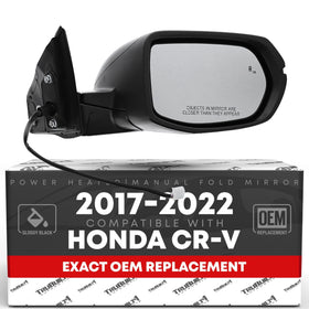 T1A passenger mirror front assembly showing sleek black cover and OEM fit