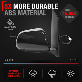 T1A passenger mirror mounted on Toyota Sienna showing restored appearance benefit