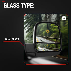T1A mirror beside ruler showing scale for correct replacement sizing