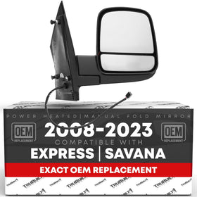T1A passenger side mirror front view showing fit and finish benefit of OEM replacement