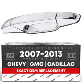 T1A chrome rear right handle front view showing clean finish and fitment benefit
