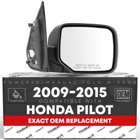 T1A passenger mirror front view showing fit and OEM style for easy replacement