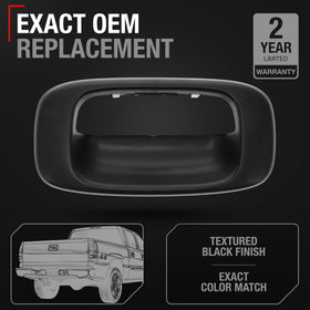 T1A textured black finish detail for scratch resistance and matching trim