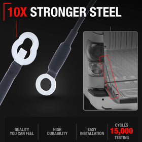 T1A close-up of metal end fitting revealing sturdy construction and secure attachment