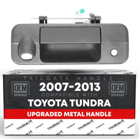 T1A tailgate handle front view showing fit and OEM alignment for easy replacement
