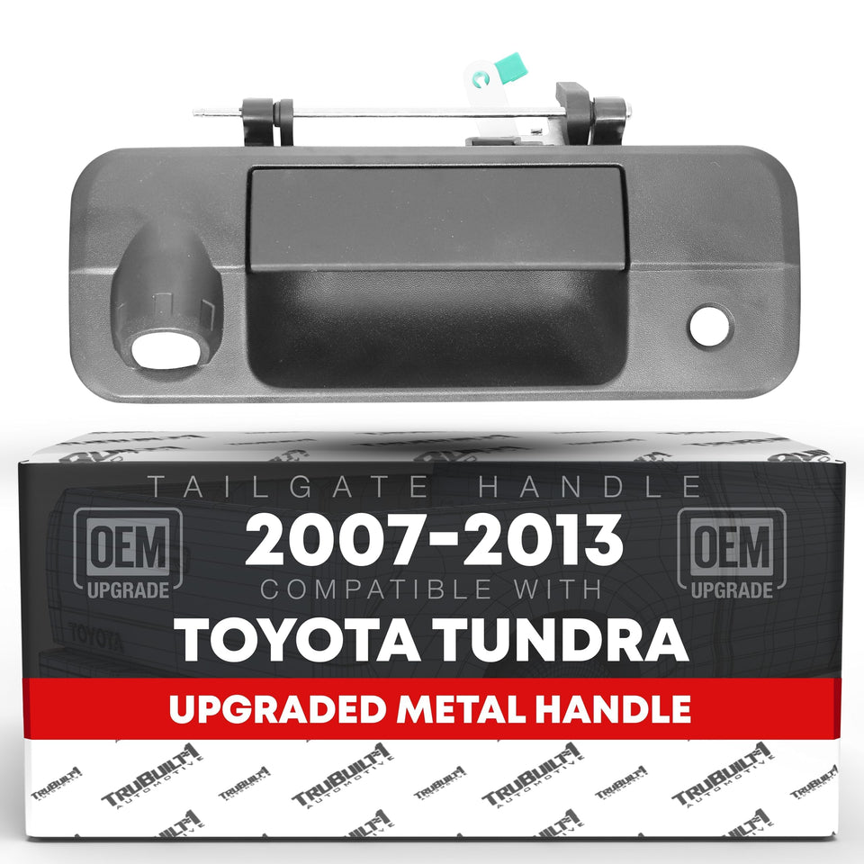 T1A tailgate handle front view showing fit and OEM alignment for easy replacement