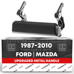 T1A tailgate handle front view showing fit and durable finish