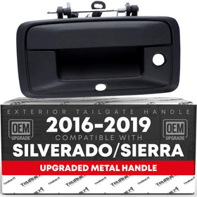 T1A front view tailgate handle showing fit and finish, improves durability