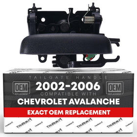 T1A front view of tailgate handle showing fit and OEM-style design