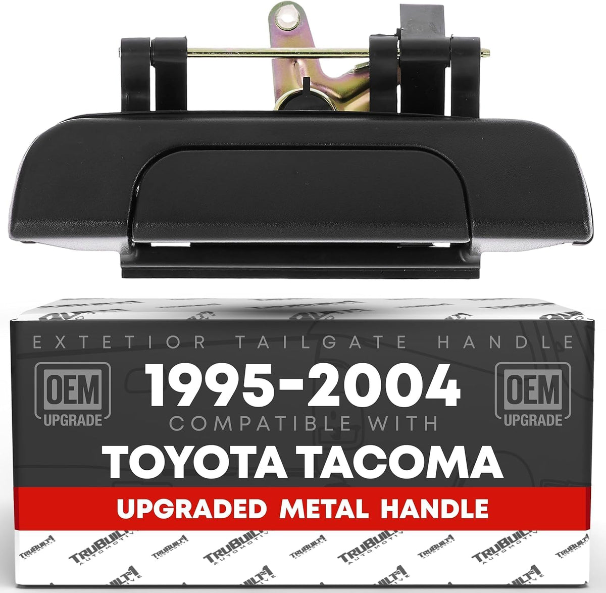T1A tailgate handle front view showing factory-fit appearance and restored look