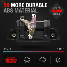 T1A handle installed on Toyota Tacoma tailgate demonstrating easy replacement