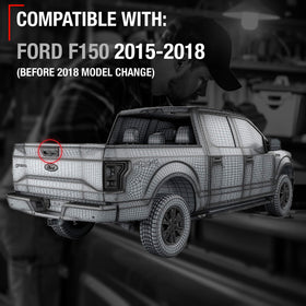 T1A handle installed on Ford F-150 demonstrating restored look and functional camera access