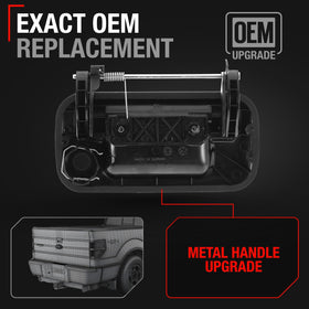 T1A handle installed on a Ford pickup demonstrating proper alignment and function