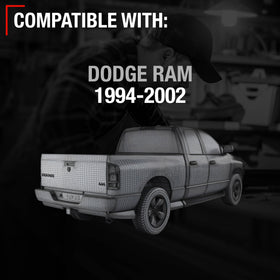 T1A installed on Dodge Ram tailgate showing stable open position benefit