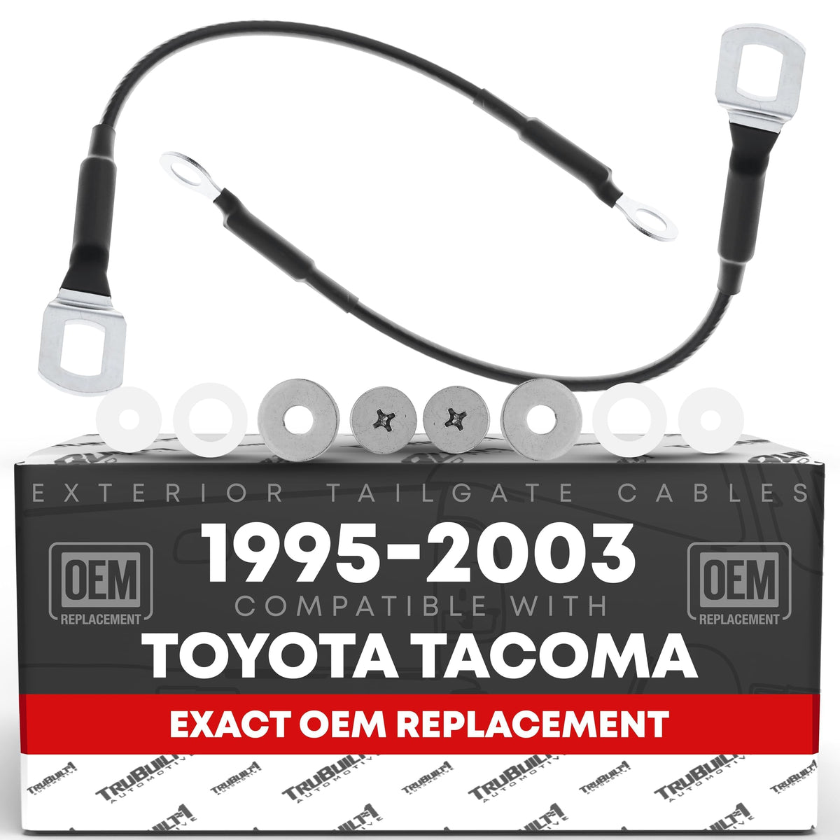 T1A front view of replacement cables showing OEM fit and secure support