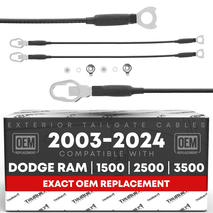 T1A tailgate cable front packaging showing OEM-fit benefits
