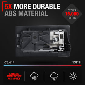 T1A textured black housing detail showing surface grain that resists scratches and hides wear