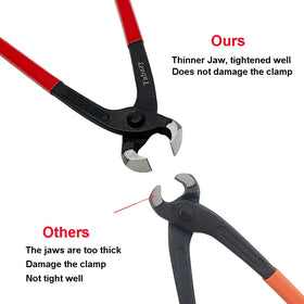 Tabazy clamp size comparison layout showing small and large clamp range