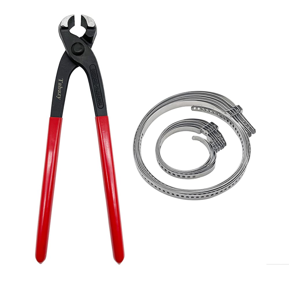 Tabazy ear clamp pliers front view showing tool ready and durable