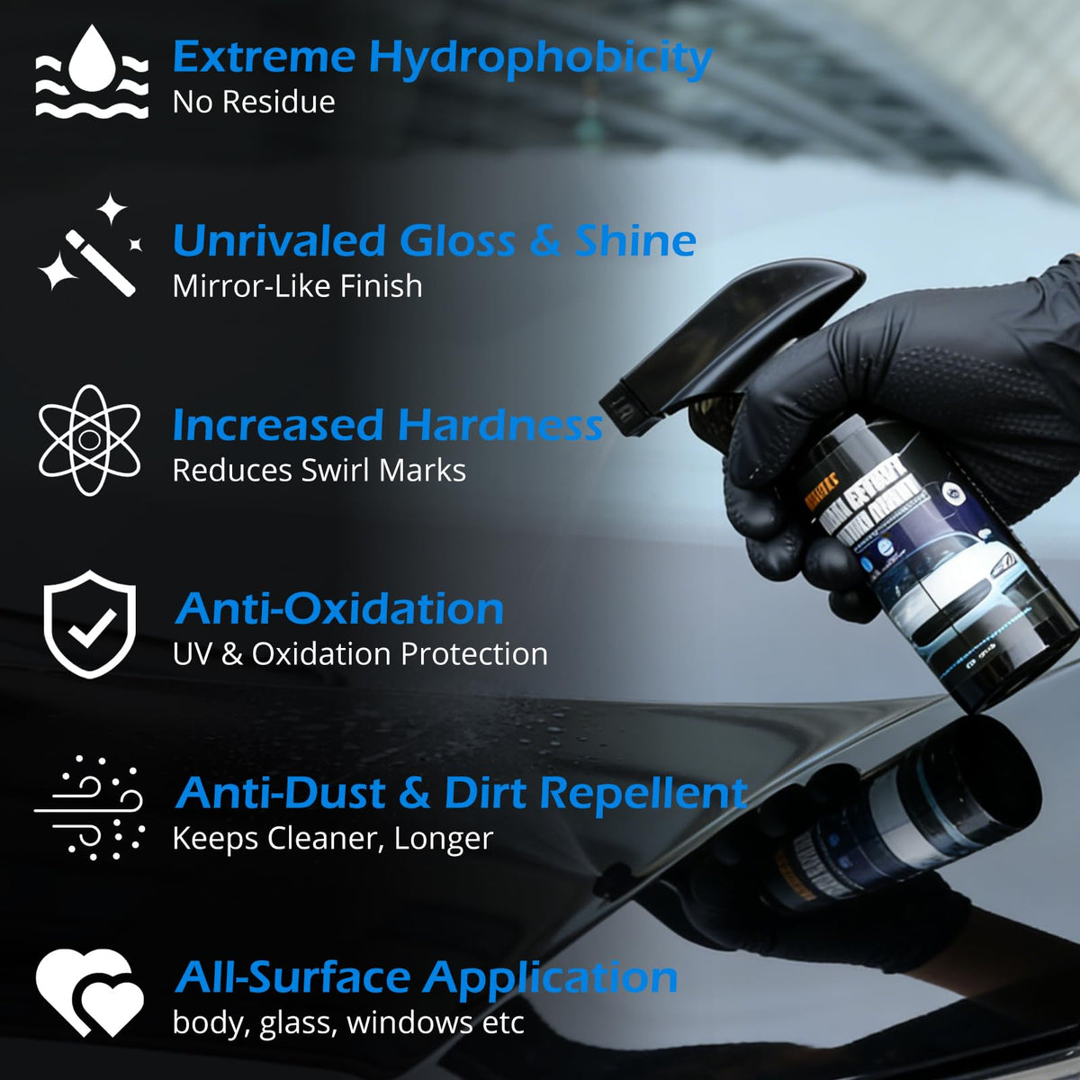 TABOUNTS spray nozzle close-up demonstrating easy application benefit
