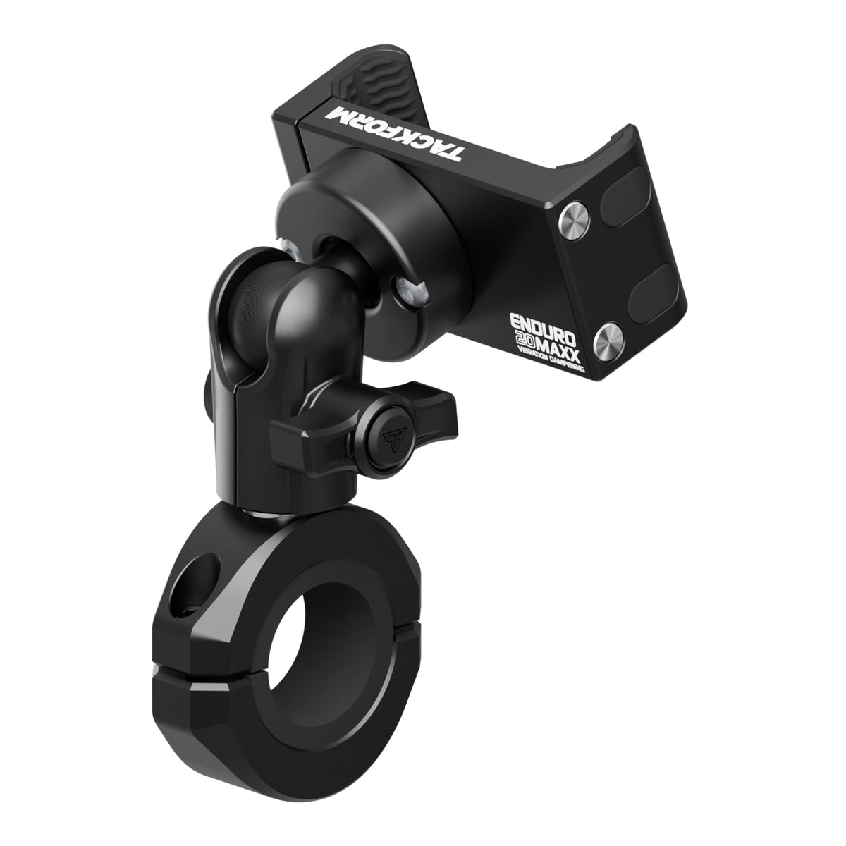 Tackform front view of all-metal mount showing compact profile and durability