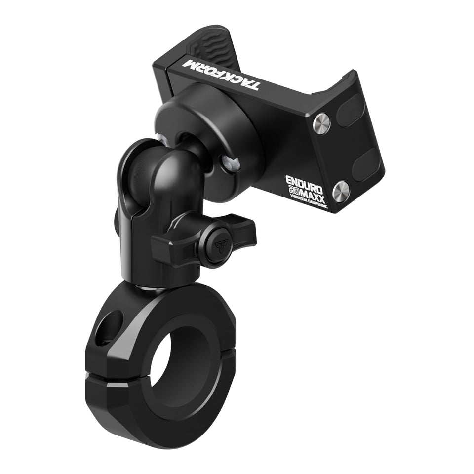 Tackform front view of all-metal mount showing compact profile and durability