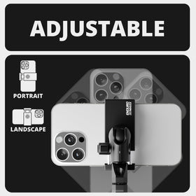 Tackform holding phone in case shows universal compatibility benefit
