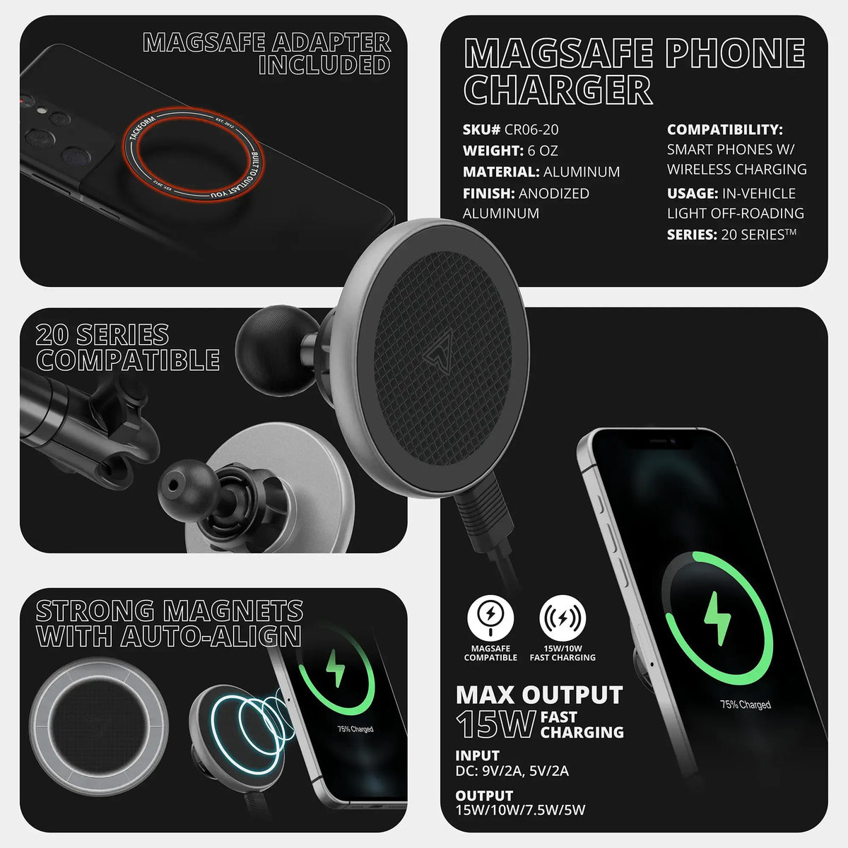 Tackform size comparison graphic showing 20mm vs 25.4mm to prevent compatibility issues