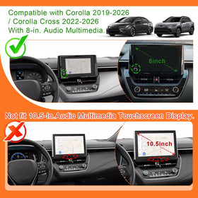 TACOBRO installed beside 8-inch display for perfect fit benefit