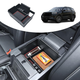 TACOBRO lifestyle shot inside Explorer highlighting clutter-free cabin benefit