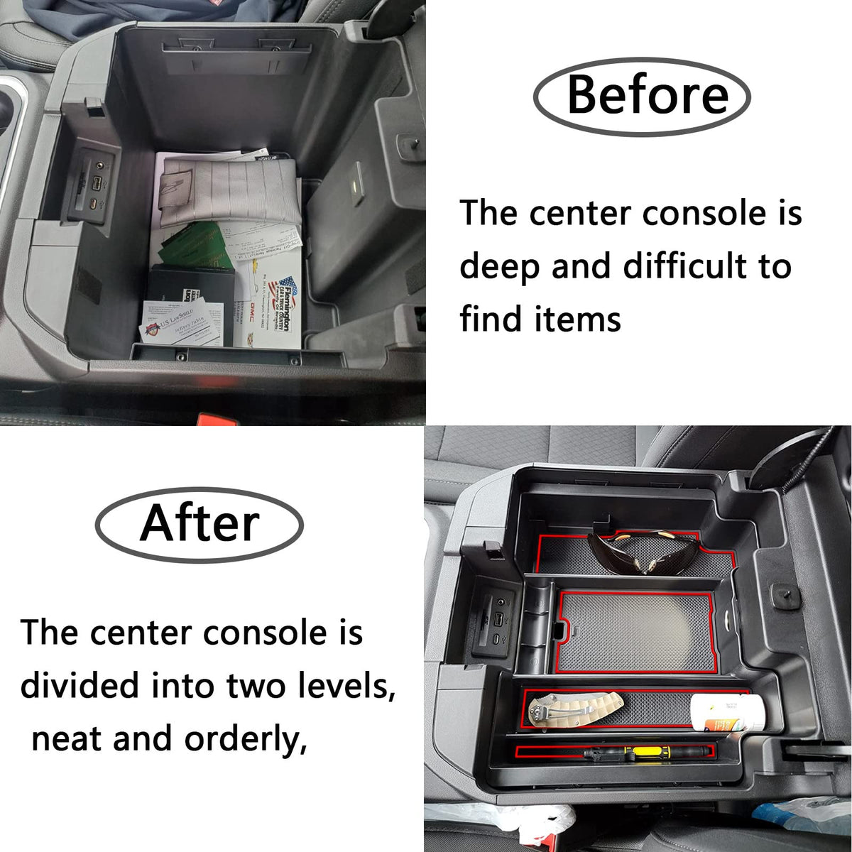 TACOBRO side profile installed in console demonstrating secure, factory-like fit