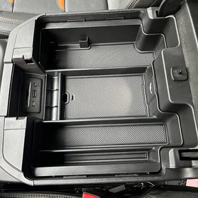 TACOBRO top shelf detail with phone placed, providing easy access and stable surface