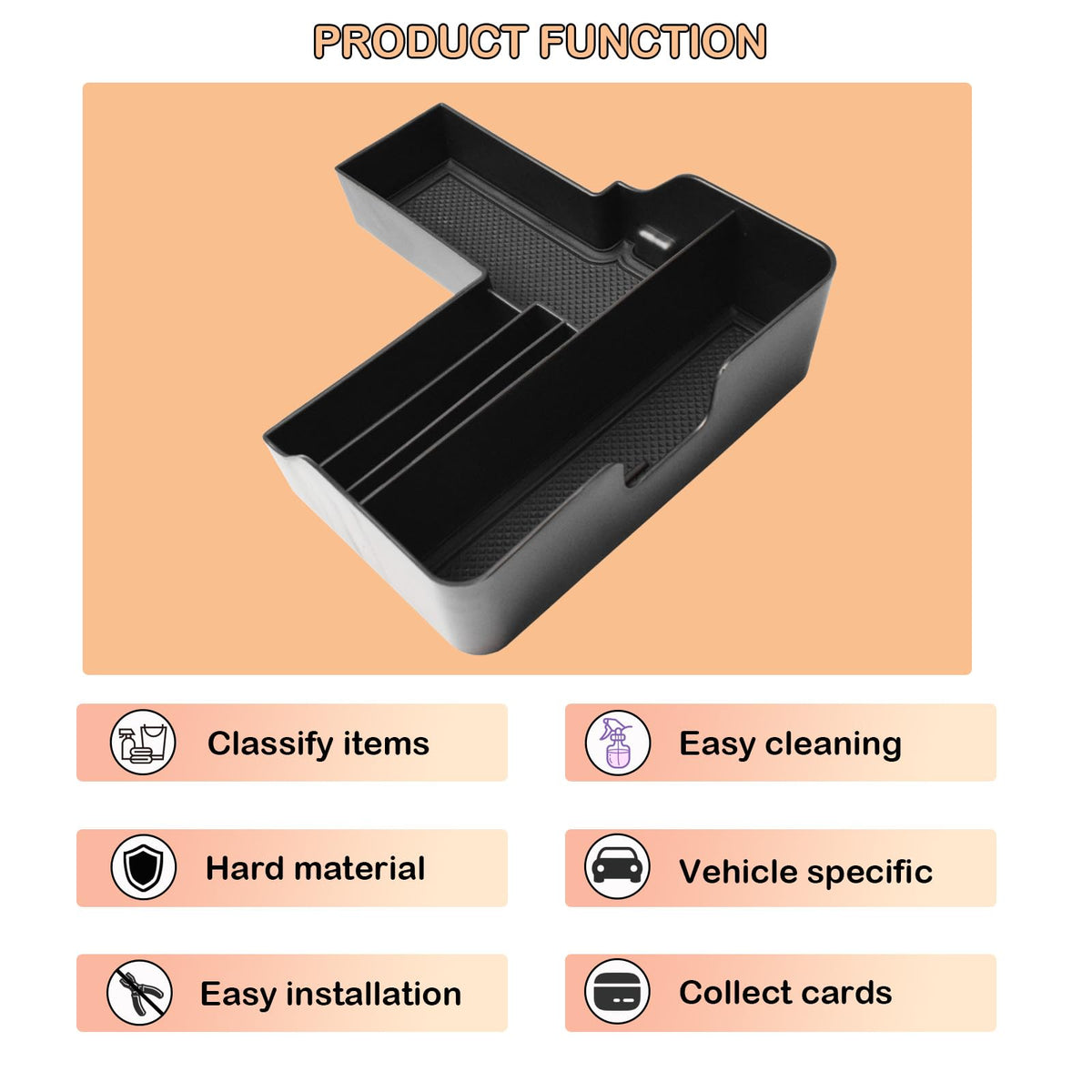 TACOBRO rubber pad detail reducing rattle and protecting stored items from scratches