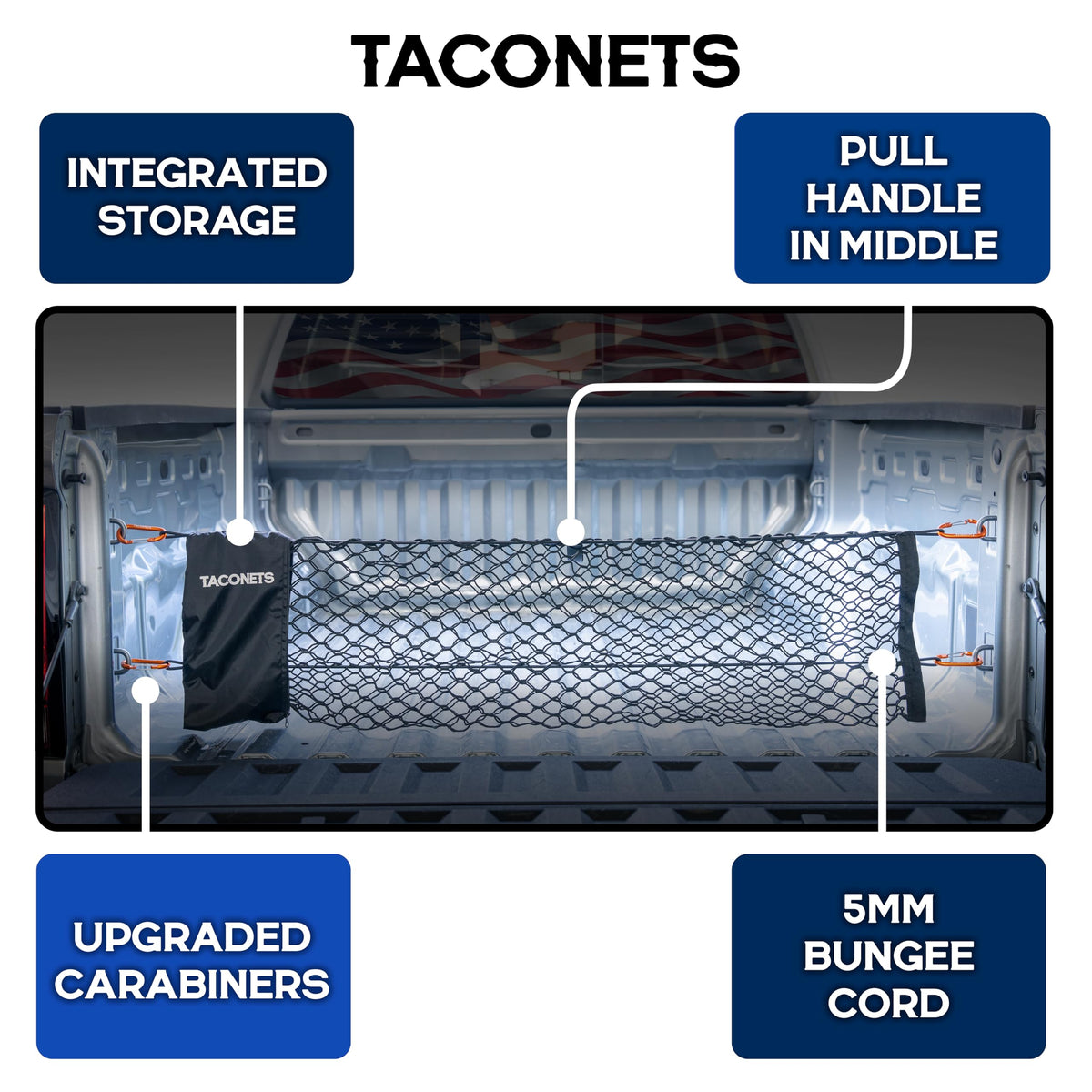 TacoNets heavy-duty hook attached to factory anchor for secure mounting